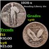 Image 1 : 1928-p Standing Liberty Quarter 25c Grades vg+