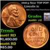 Image 1 : 1946-p Lincoln Cent Near TOP POP! 1c Graded ms66+ rd BY SEGS