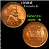 Image 1 : 1939-d Lincoln Cent 1c Grades GEM++ RB