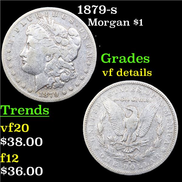 1879-s Morgan Dollar $1 Grades vf details