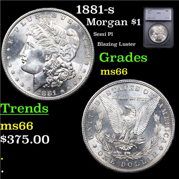 1881-s Morgan Dollar $1 Graded ms66 BY SEGS