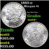 Image 1 : 1885-o Morgan Dollar $1 Grades Choice+ Unc