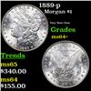 Image 1 : 1889-p Morgan Dollar $1 Grades Choice+ Unc