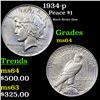 Image 1 : 1934-p Peace Dollar $1 Grades Choice Unc