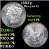 Image 1 : 1883-p Morgan Dollar $1 Grades Choice Unc PL