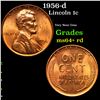 Image 1 : 1956-d Lincoln Cent 1c Grades Choice+ Unc RD