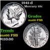 Image 1 : 1941-p Mercury Dime 10c Grades GEM+ FSB