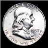 Image 2 : 1957-d Franklin Half Dollar 50c Grades Select Unc
