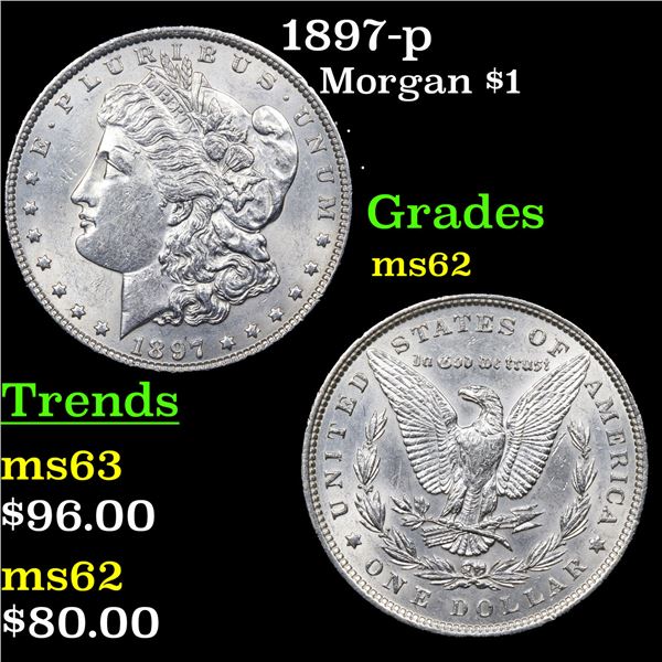 1897-p Morgan Dollar $1 Grades Select Unc