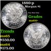 Image 1 : 1880-p Morgan Dollar $1 Grades Choice+ Unc