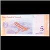 Image 3 : 2018 Venezuela 5 Bloivares Note P# 102 Grades Gem CU