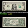 Image 1 : **Star Note** 1999 $1 Green Seal Federal Reserve Note  Grades Gem+ CU