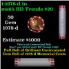 Image 1 : Shotgun Lincoln 1c roll, 1978-d 50 pcs Bank Wrapper.