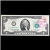 Image 2 : 1976 $2 Federal Reserve Note 1st Day of Issue, with Stamp Grades Gem CU