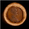 Image 2 : Mixed small cents 1c orig shotgun roll, 1918-s Wheat Cent, 1890 Indian Cent other end, Brinks Wrappe