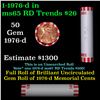 Image 1 : Shotgun Lincoln 1c roll, 1976-d 50 pcs Bank Wrapper.