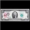 Image 2 : 1976 $2 Federal Reserve Note 1st Day of Issue, with Stamp Grades Select CU