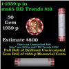 Image 1 : Shotgun Lincoln 1c roll, 1959-p 50 pcs Bank Wrapper.