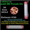 Image 1 : Shotgun Lincoln 1c roll, 1974-d 50 pcs Bank Wrapper.