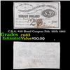 Image 1 : C.S.A. $20 Bond Coupon Feb. 20th 1863 Grades Select CU