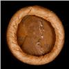 Image 2 : Mixed small cents 1c orig shotgun roll, 1918-d Wheat Cent, 1898 Indian Cent other end, Brinks Wrappe