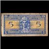 Image 3 : Military Payment Certificate (MPC) Series 521 5c Grades f+