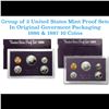 Image 1 : Group of 2 United States Mint Proof Sets 1986-1987 10 coins