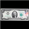 Image 2 : 1976 $2 Federal Reserve Note 1st Day of Issue, with Stamp Grades Gem CU