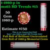Image 1 : Shotgun Lincoln 1c roll, 1980-p 50 pcs Bank Wrapper.