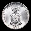 Image 2 : 1944 Silver Philippines 10 Centavos 10C KM-181 Grades Select Unc