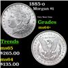 Image 1 : 1885-o Morgan Dollar $1 Grades Choice+ Unc