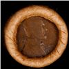 Image 2 : Mixed small cents 1c orig shotgun roll, 1917-d Wheat Cent, 1890 Indian Cent other end, Brinks Wrappe