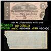Image 1 : 1864 $5 Confederate Note, T69 Grades AU Details