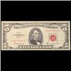 Image 2 : 1963 $5 Red seal United States Note Grades vf+