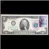 Image 2 : 1976 $2 Federal Reserve Note 1st Day of Issue, with Stamp Grades Choice AU/BU Slider
