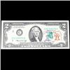 Image 2 : 1976 $2 Federal Reserve Note 1st Day of Issue, with Stamp Grades Gem CU