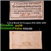 Image 1 : C.S.A.Bond $3 Coupon Feb 20th 1867 Grades Choice AU/BU Slider