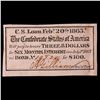 Image 2 : C.S.A.Bond $3 Coupon Feb 20th 1867 Grades Choice AU/BU Slider