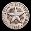 Image 2 : 1915 Silver Cuba 20 Centavos 20c Rare Fine Reeding KM-13.1 Grades vf++
