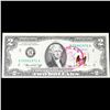 Image 2 : 1976 $2 Federal Reserve Note 1st Day of Issue, with Stamp Grades Gem CU