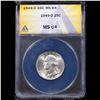 Image 2 : ANACS 1949-d Washington Quarter 25c Graded ms64 By ANACS
