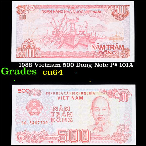 1988 Vietnam 500 Dong Note P# 101A Grades Choice CU