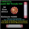 Image 1 : Shotgun Lincoln 1c roll, 1978-d 50 pcs Bank Wrapper.