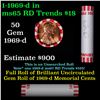 Image 1 : Shotgun Lincoln 1c roll, 1969-d 50 pcs Bank Wrapper.