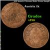 Image 1 : 1878 Austria 1 Kreuzer Ruler: Franz Joseph I Grades vf++