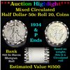 Image 1 : ***Auction Highlight*** Bank 50c Shotgun Roll $10 Halves 20 Coins in an old bank wrapper p Kennedy &