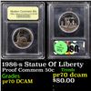 Image 1 : Proof 1986-s Statue Of Liberty Modern Commem Half Dollar 50c Graded GEM++ Proof Deep Cameo By USCG