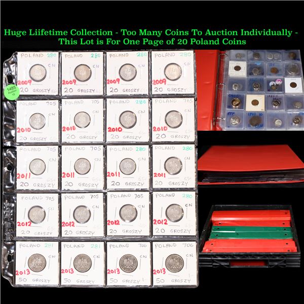 Huge Liifetime Collection - Too Many Coins To Auction Individually - This Lot is For One Page of 20 