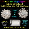 Image 1 : ***Auction Highlight*** Bank 50c Shotgun Roll $10 Halves 20 Coins in an old bank wrapper p Walker & 