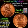 Image 1 : ***Auction Highlight*** 1945-s Lincoln Cent Near TOP POP! 1c Graded ms67+ rd BY SEGS (fc)